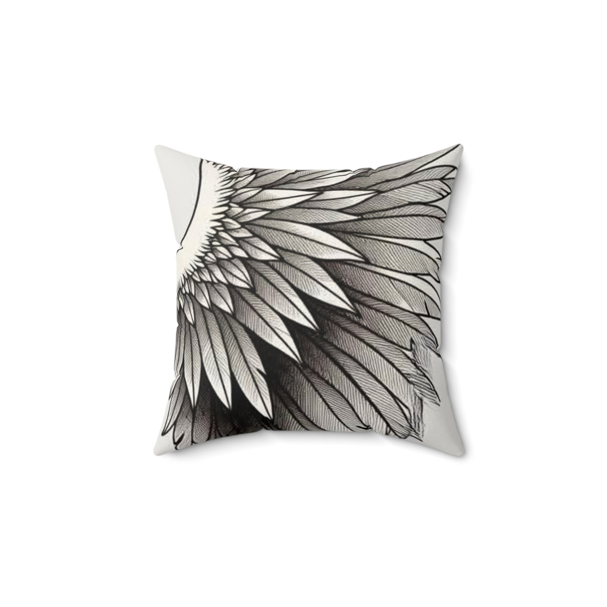 Angel Wing Suede Square Pillow