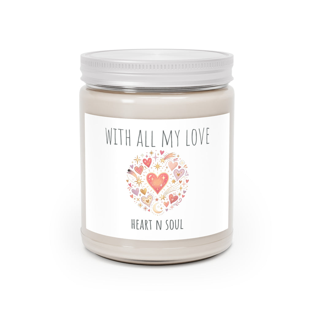 Scented Soy Candles with White Lid, 9oz