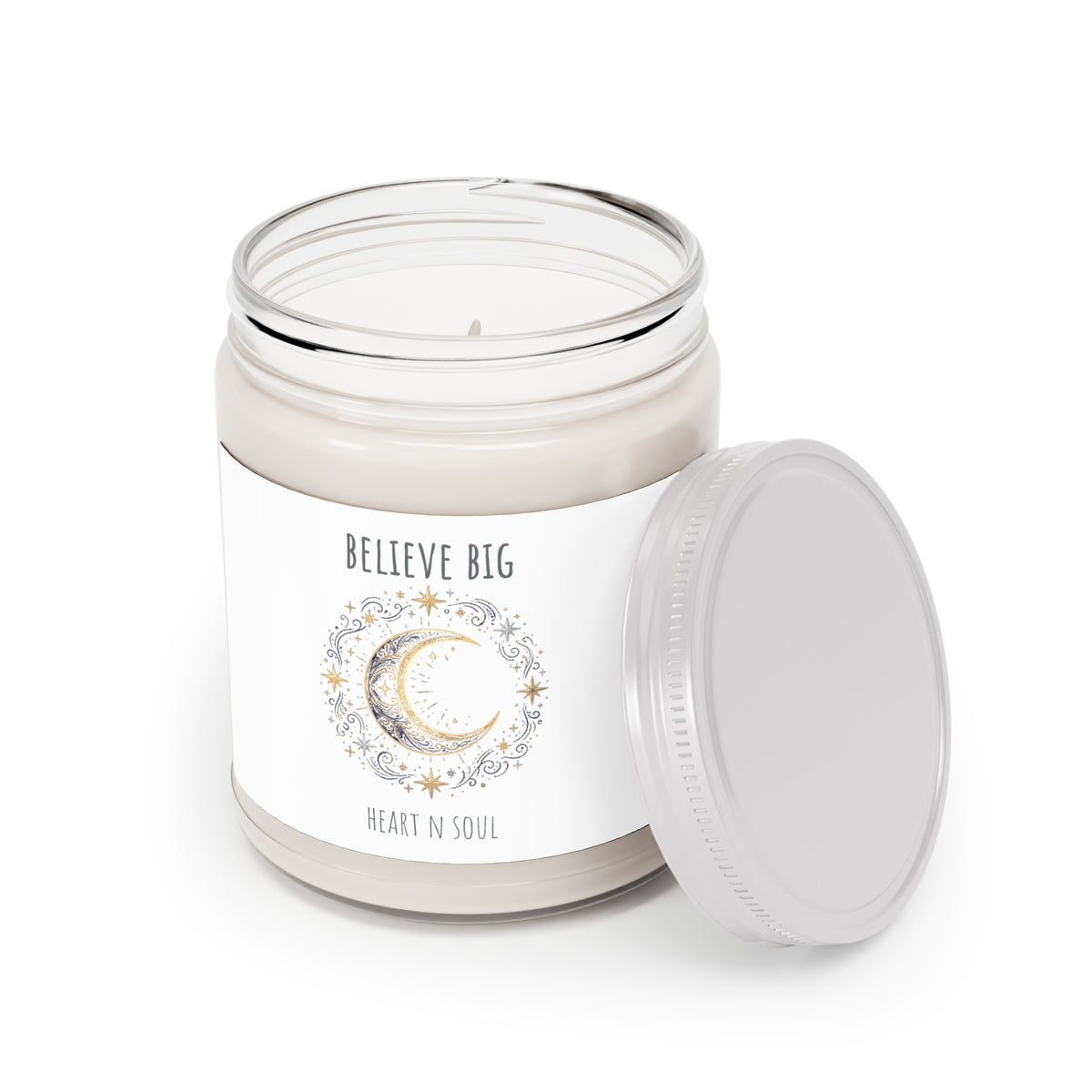 Scented Soy Candles with White Lid, 9oz