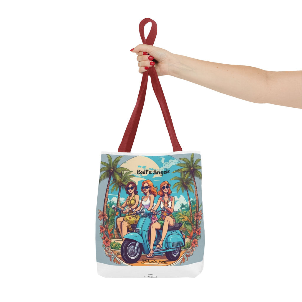 Tote Bag — "Bali’s Angels" Vintage Scooter Beach Tote