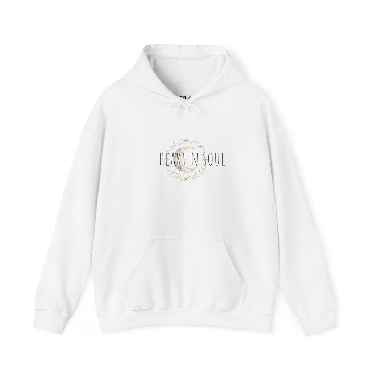 Inspirational 'Heart in Soul' Hoodie — Affirmation Moon Graphic