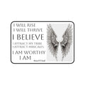 I Believe Angel Wings Desk Mat — Motivational Affirmation Mouse Pad for Inspiration & Self-Worth