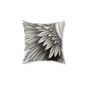 Angel Wing Suede Square Pillow